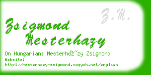 zsigmond mesterhazy business card